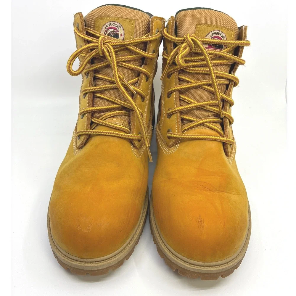 Brahma tan work boots Mens 13 oil‎ resistant sole NWOT - READ